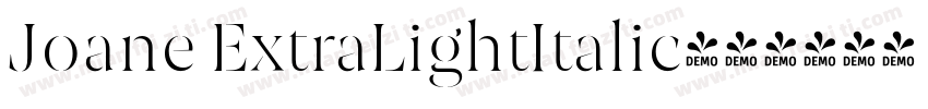 Joane ExtraLightItalic字体转换
